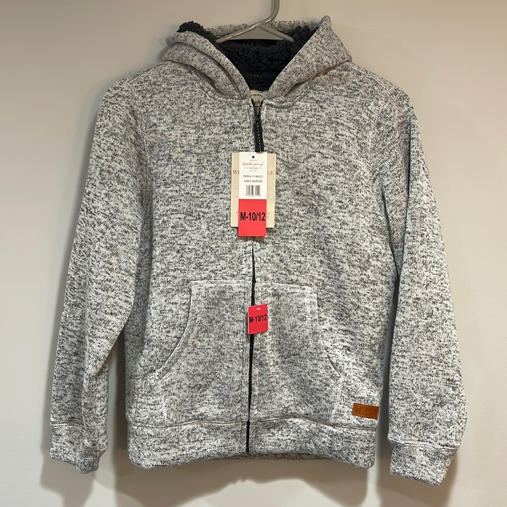 Weatherproof Vintage Hooded Sweatshirt Jacket Boys Size M 10-12 NWT